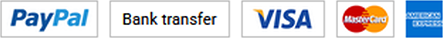 PayPal, CreditCard, Bank Transfer