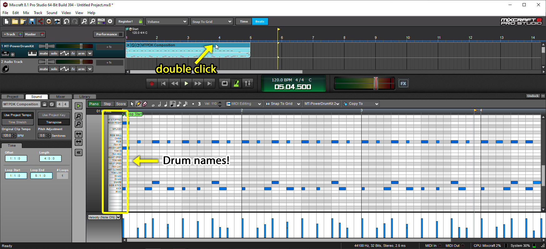 mt power drumkit 2 midi mapping