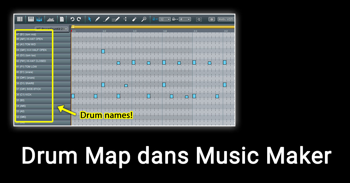 MAGIX Music Maker - Charger une Drum Map : afficher les noms de notes ...